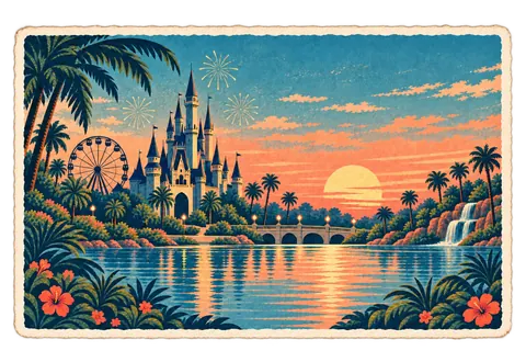 Orlando postcard from the Travary app