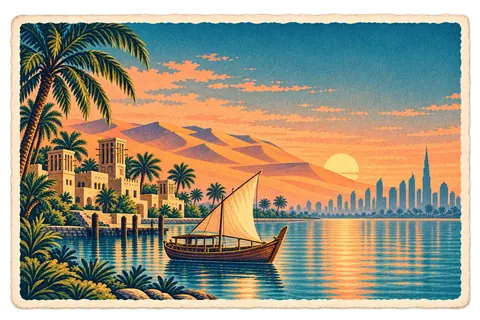 United Arab Emirates postcard from the Travary app