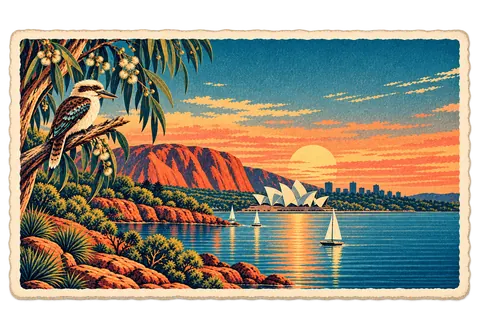 Australia postcard from the Travary app