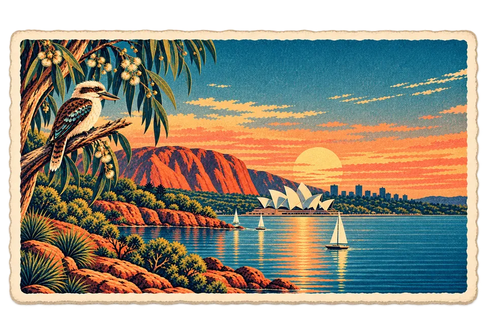 What +1 means on a flight: Travary postcard art