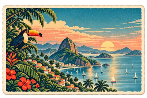 Brazil postcard from the Travary app