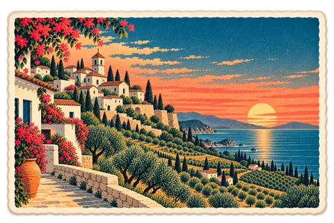 Spain postcard from the Travary app