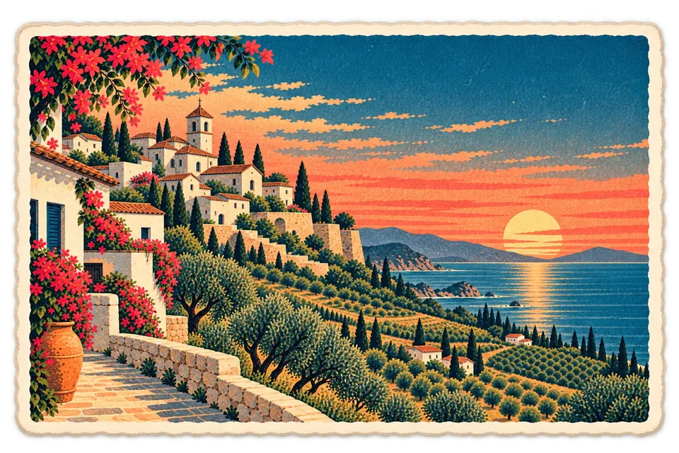 Family holiday checklist: Travary postcard art