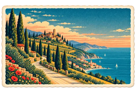 Italy postcard from the Travary app