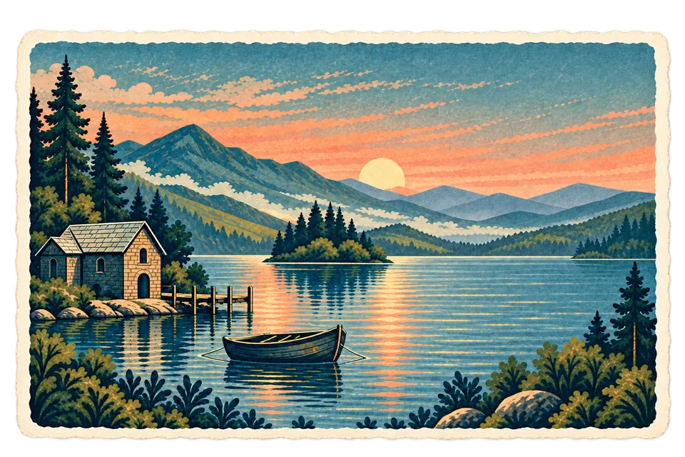 The Lake District in 3 days: Travary postcard art